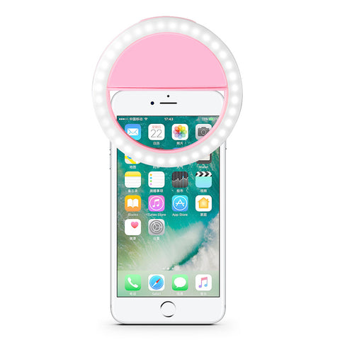 Powstro Flash 36-LED Smartphone Selfie Ring Light Fill Lights 4 Modes Srtobe Clip For iPhone 7 6 plus 6s 5s Samsung Sony Selfie